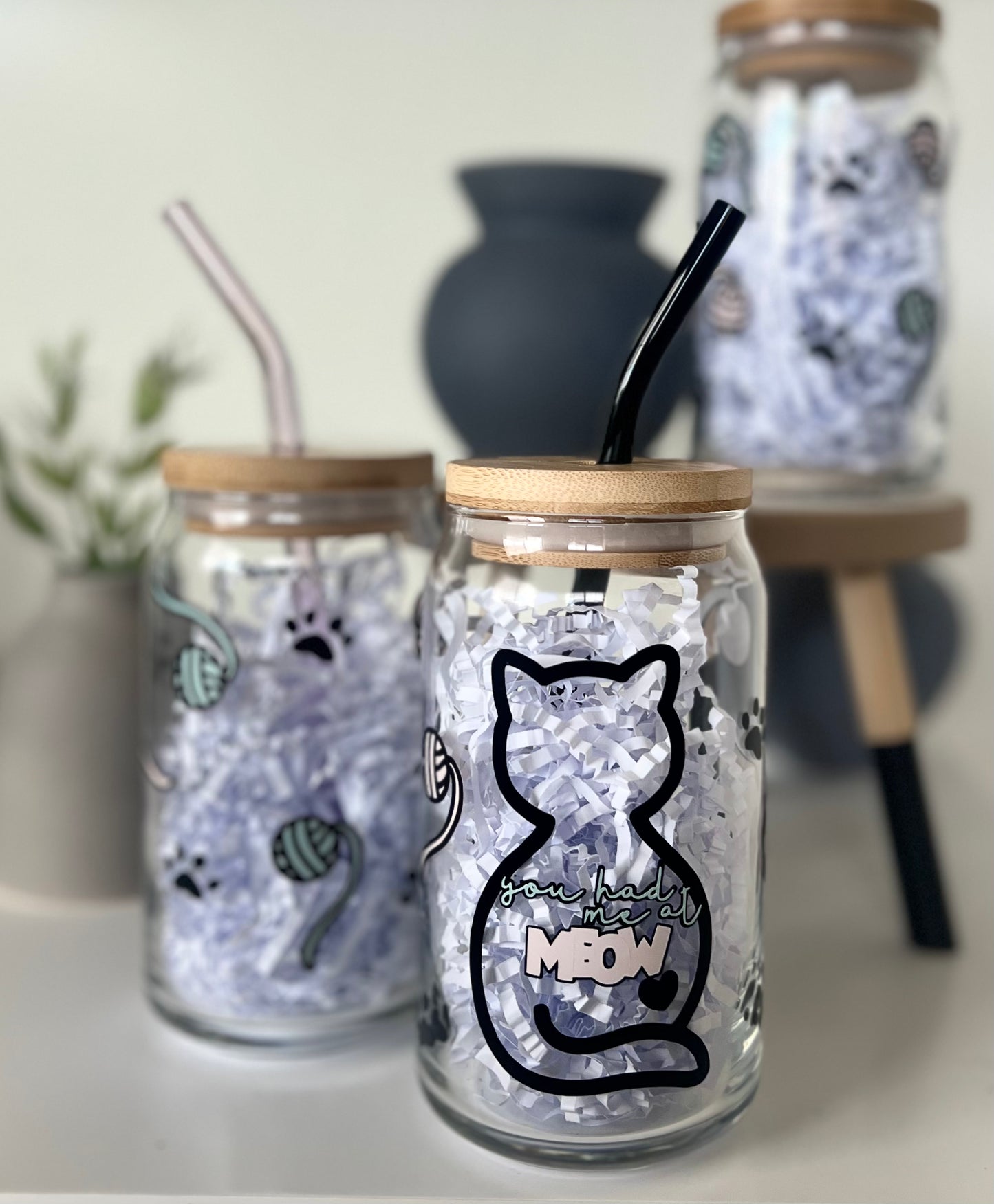 ‘You Had Me At Meow’ Cat Lovers Glass Tumbler